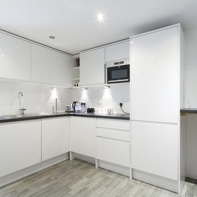 Kitchenette at Dorset Street, Workpad Group Ltd in Marylebone