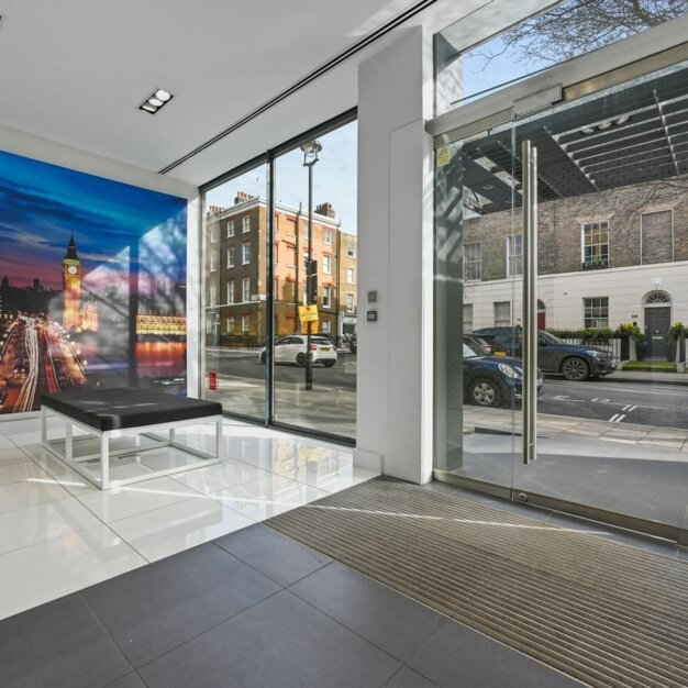 Reception area at Manchester Street, Kontor in Marylebone