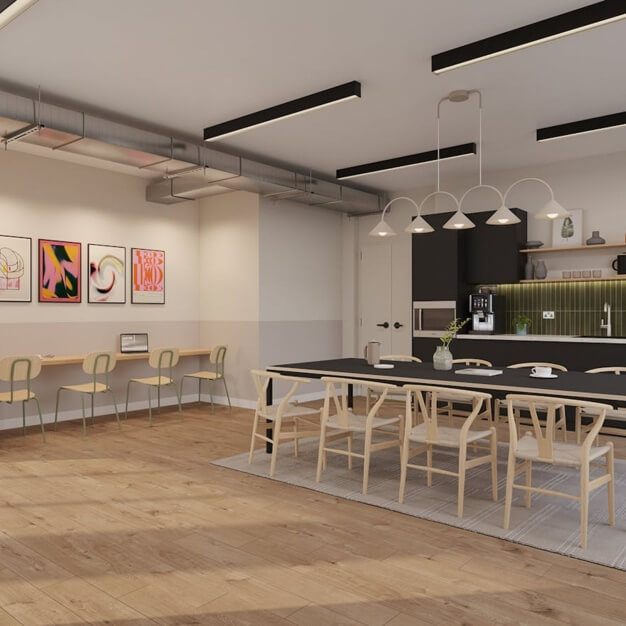 The dedicated kitchen at Baker Street, Kontor in Marylebone
