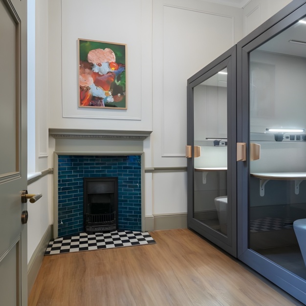 The phone booth at Welbeck Street, Spacemade in Marylebone