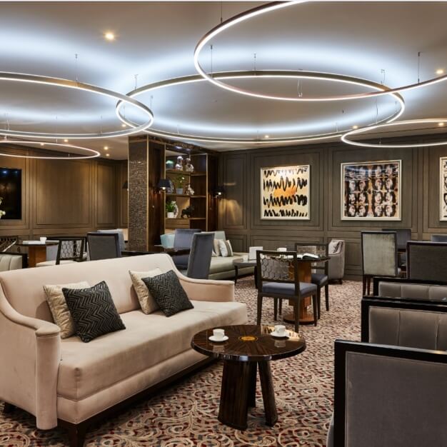 A breakout area in Berkeley Street, Beaumont Business Centres, Mayfair