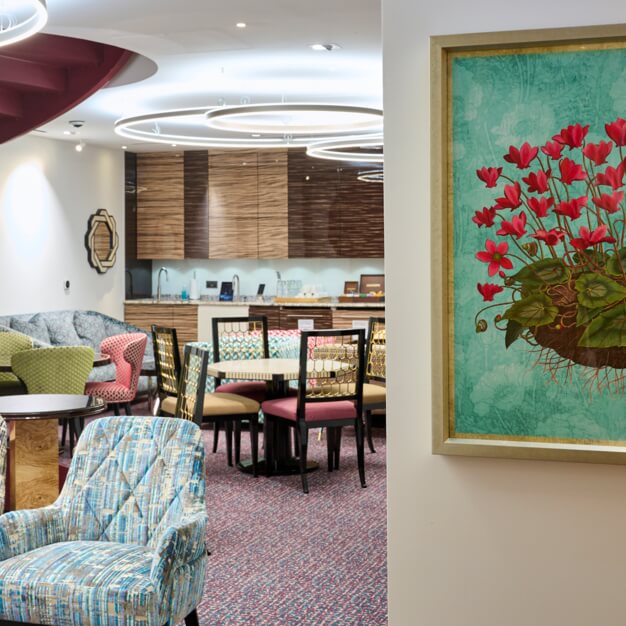 A breakout area in Bolton Street, Beaumont Business Centres, Mayfair