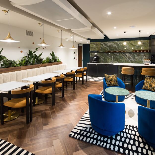 A breakout area in Grosvenor Hill, The Arterial Group Ltd, Mayfair