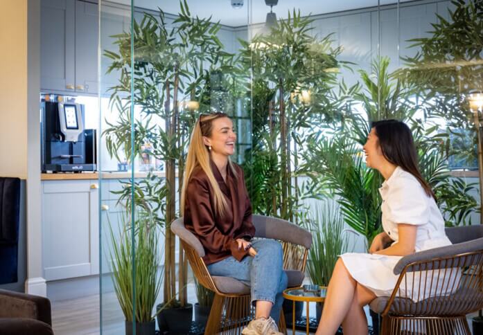 A breakout area in Grosvenor Street, Landmark Space, Mayfair