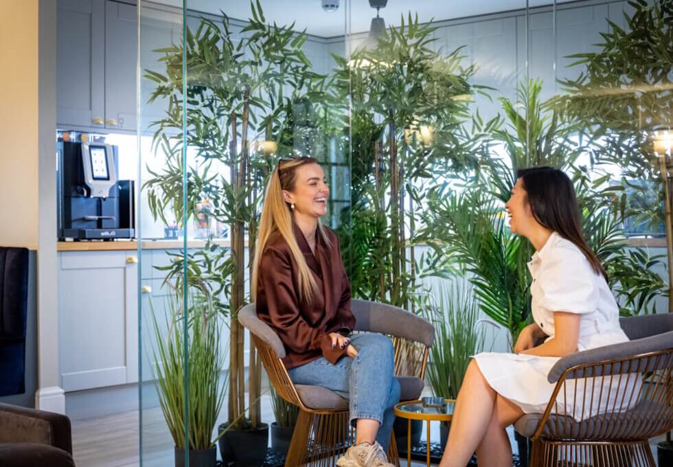 A breakout area in Grosvenor Street, Landmark Space, Mayfair