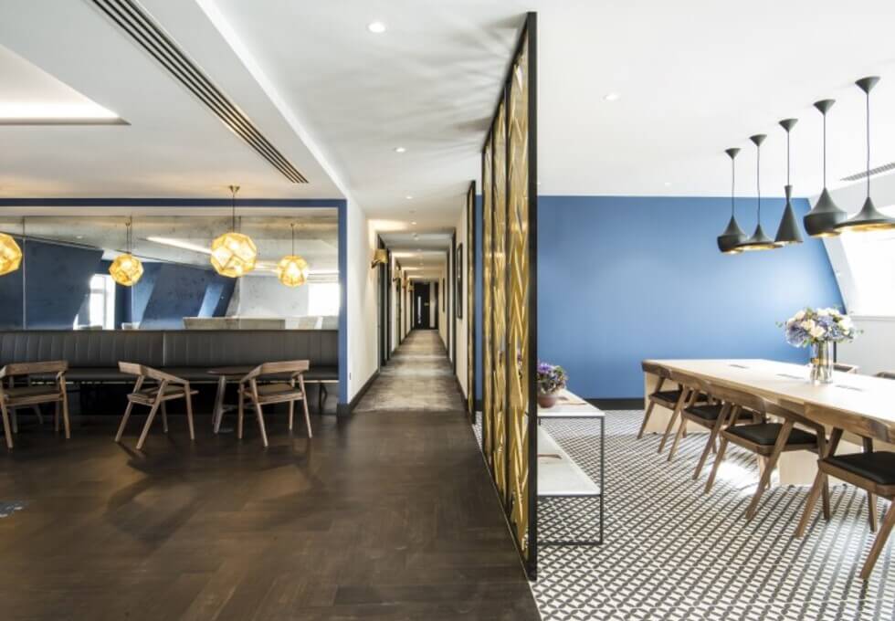 A breakout area in North Audley Street, Argyll, Mayfair