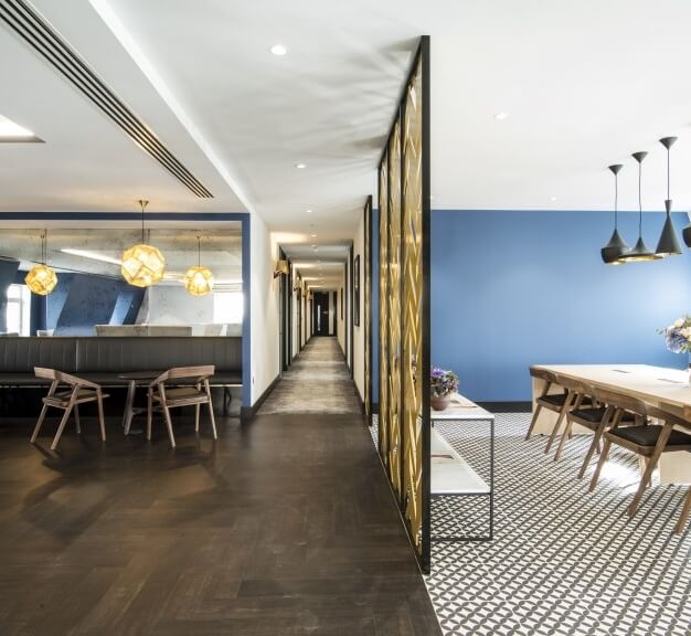 A breakout area in North Audley Street, Argyll, Mayfair