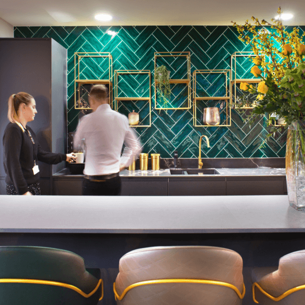 Kitchenette at Hanover Square, Halkin Management in Mayfair