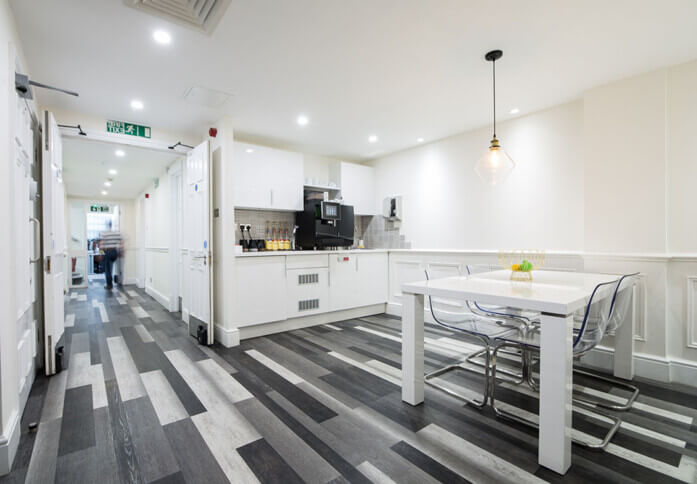 Kitchenette at Queen Street, The Boutique Workplace Company in Mayfair