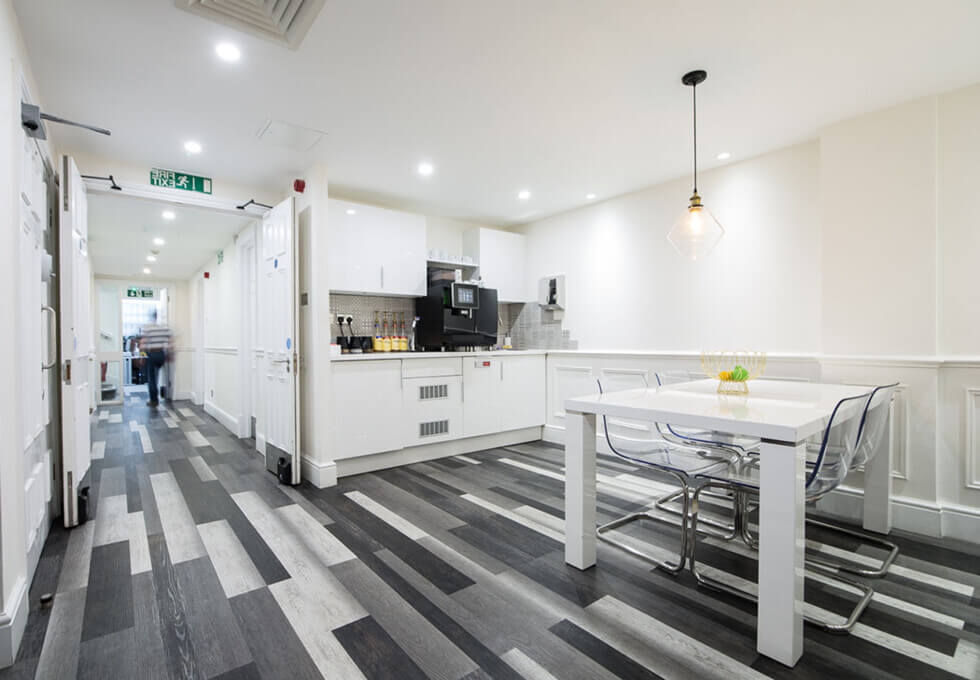 Kitchenette at Queen Street, The Boutique Workplace Company in Mayfair
