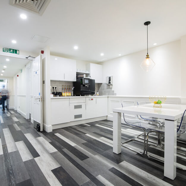 Kitchenette at Queen Street, The Boutique Workplace Company in Mayfair