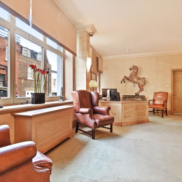 Reception area at Berkeley Square, Pasley-Tyler Holdings Limited in Mayfair
