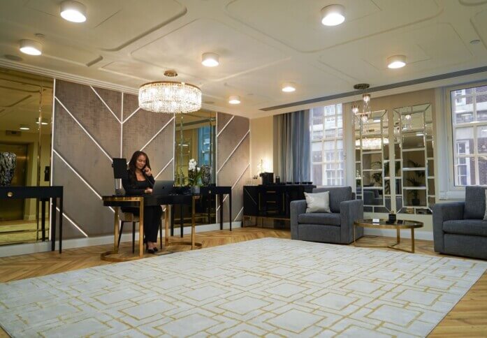 Reception area at North Row, One Avenue Group in Mayfair