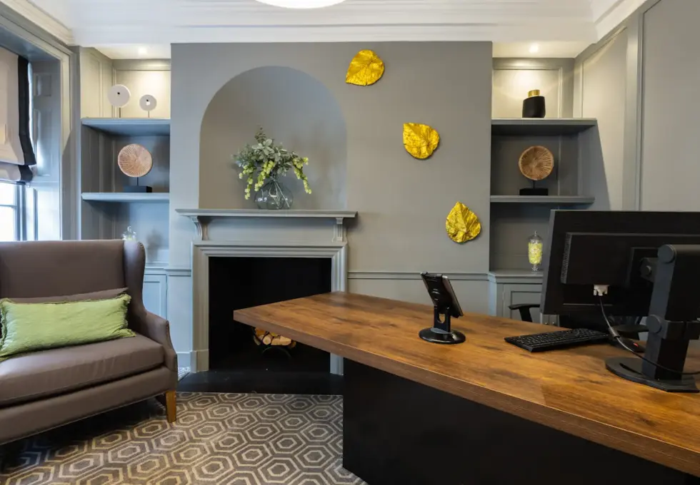 Reception area at Queen Street, The Boutique Workplace Company in Mayfair