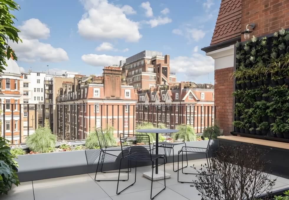 Roof terrace in Duke Street, Knight Frank, Mayfair