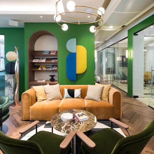 The breakout space at Grosvenor Hill, The Arterial Group Ltd in Mayfair