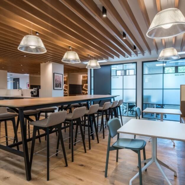 The communal space at Berkeley Square, Regus in Mayfair