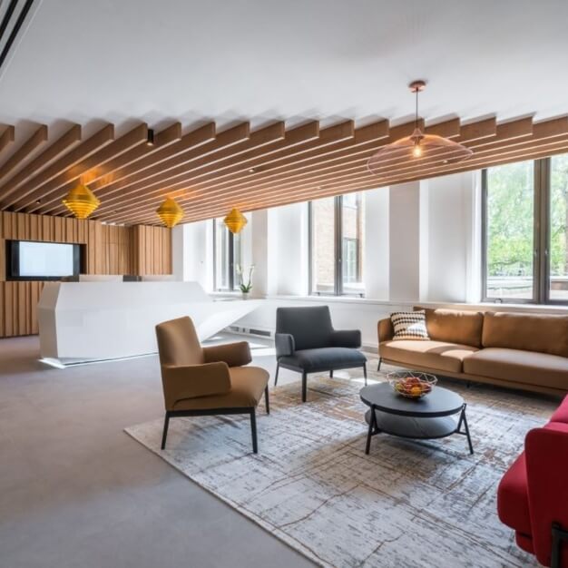 The reception at Berkeley Square, Regus in Mayfair