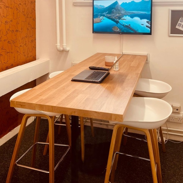 A breakout area in London Road, Wimbletech CIC, Mitcham