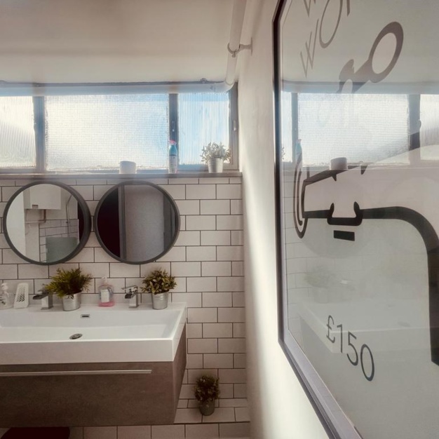 Bathroom facility at London Road, Wimbletech CIC (Mitcham)