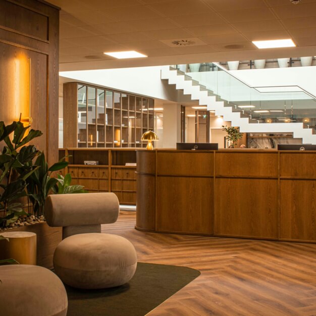 Reception area at King William Street, Halkin Management in Monument