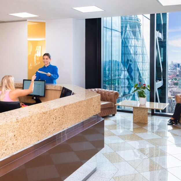 Reception area at Leadenhall Street, Serv Corp in Monument