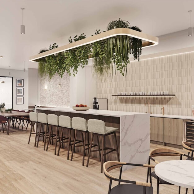 A breakout area in Coleman Street, Industrious UK Holdings Ltd, Moorgate
