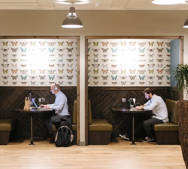 Client Breakout space - Fore Street Avenue, WeWork in Moorgate