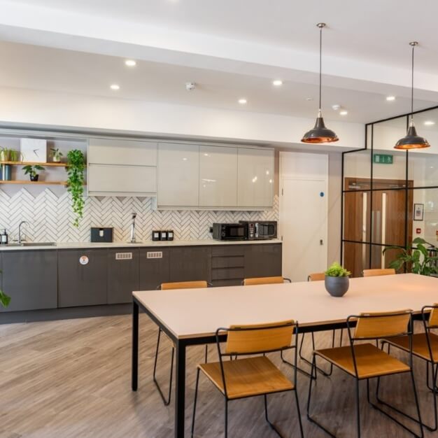 Kitchen at Chiswell Street, Unity Flexible Office Space in Moorgate
