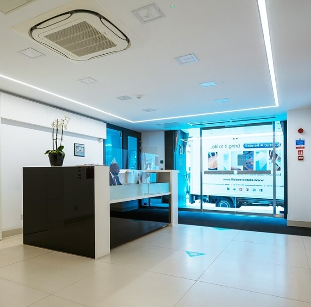 Reception area at Basinghall Street, Kitt Technology Limited in Moorgate