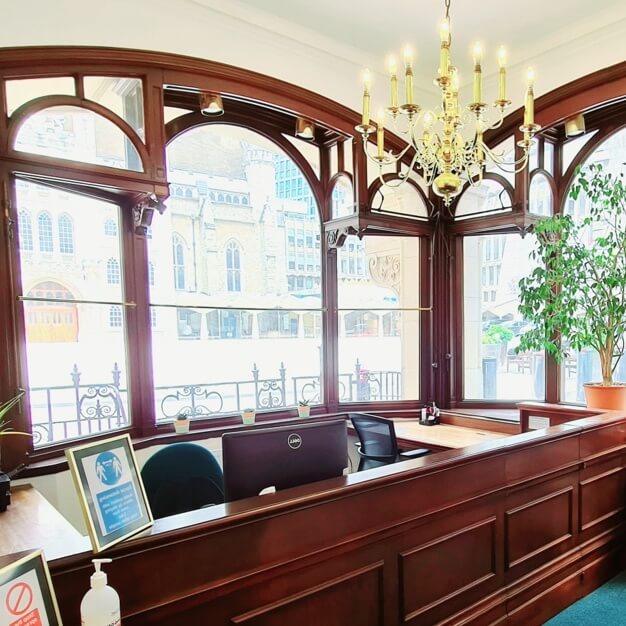 Reception area at Guildhall Yard, UBC UK Ltd in Moorgate