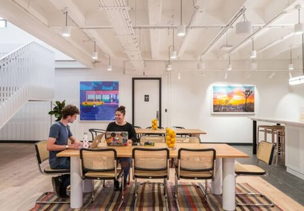 The client breakout area - Moorgate, WeWork in London