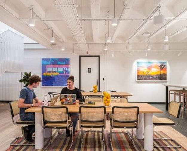 The client breakout area - Moorgate, WeWork in London