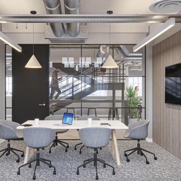 The meeting room at Lackington Street, Knotel in Moorgate