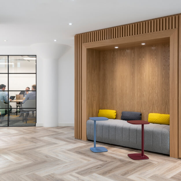 The breakout area at Mortlake High Street, Glenstone Property PLC