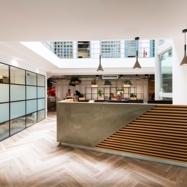The reception at Mortlake High Street, Glenstone Property PLC in Mortlake