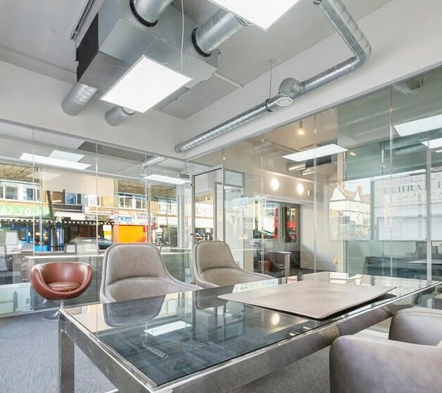 The communal space at High Road, Rukman Ltd in North Finchley