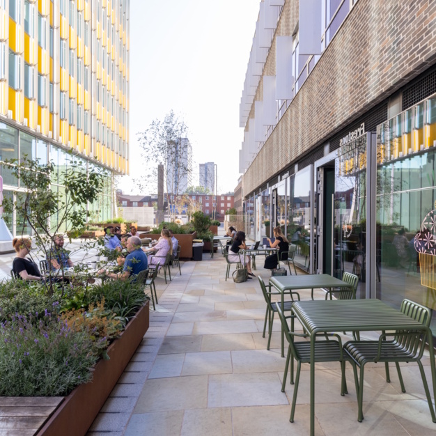Café area at Evesham Street, Spacemade, Notting Hill