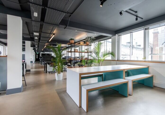A breakout area in Luke Street, Canvas Offices, Old Street