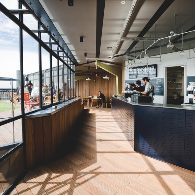 Café area at Old Street Yard, FORA, Old Street