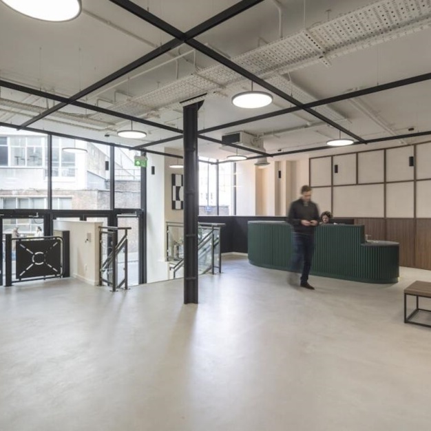 Reception area at Singer Street, Base Offices in Old Street