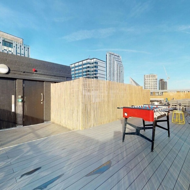 Roof terrace at Old Street, Business Cube in London