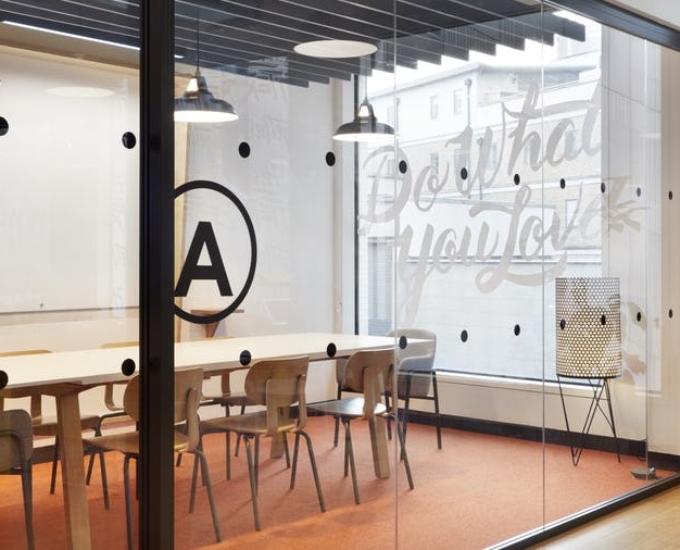 The meeting room at City Road, WeWork in Old Street