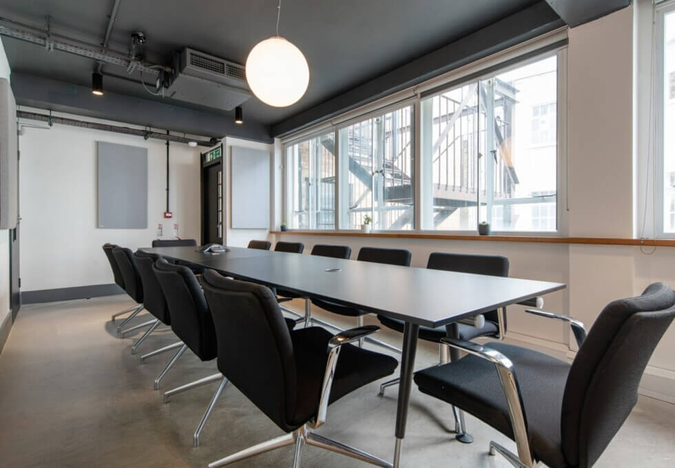 The meeting room at Luke Street, Canvas Offices in Old Street