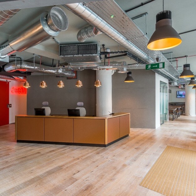 The reception at City Road, Regus in Old Street