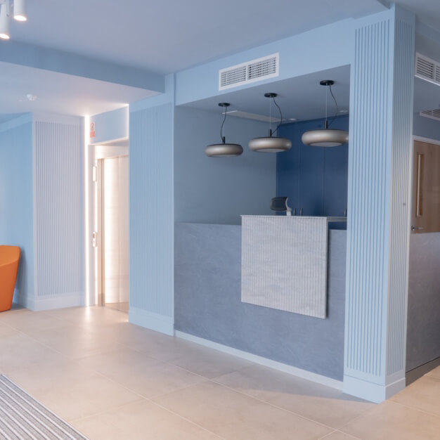 The reception at Garrett Street, Workpad in Old Street