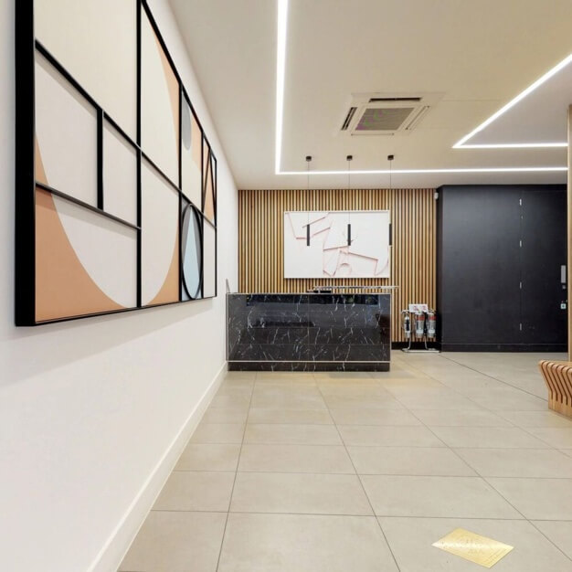 The reception at Old Street, Business Cube in London