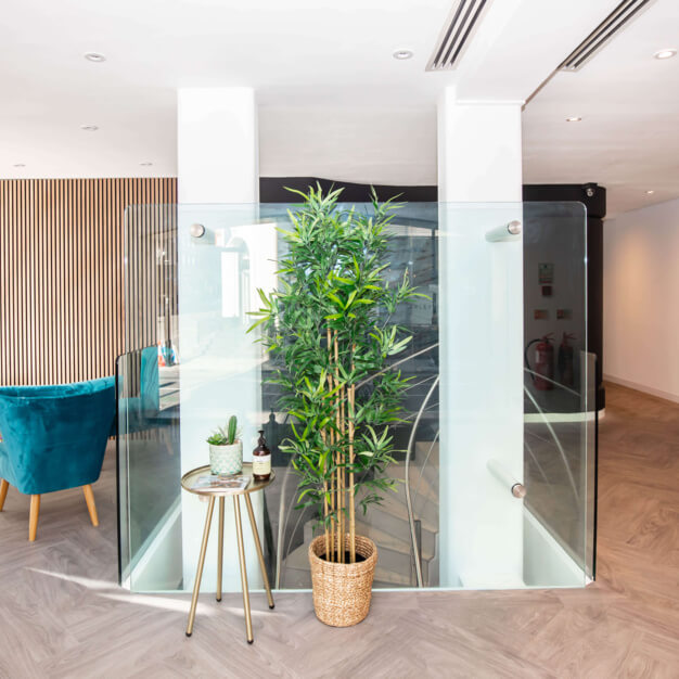 Atrium area at Margaret Street, The Boutique Workplace Company, in Oxford Circus