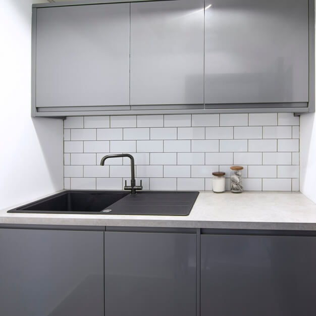 Kitchenette at Oxford Street, Hermit Offices Limited (Frameworks) in Oxford Street