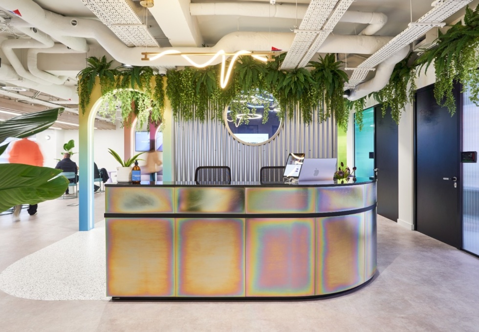 Reception at Oxford Street, Huckletree in Oxford Street